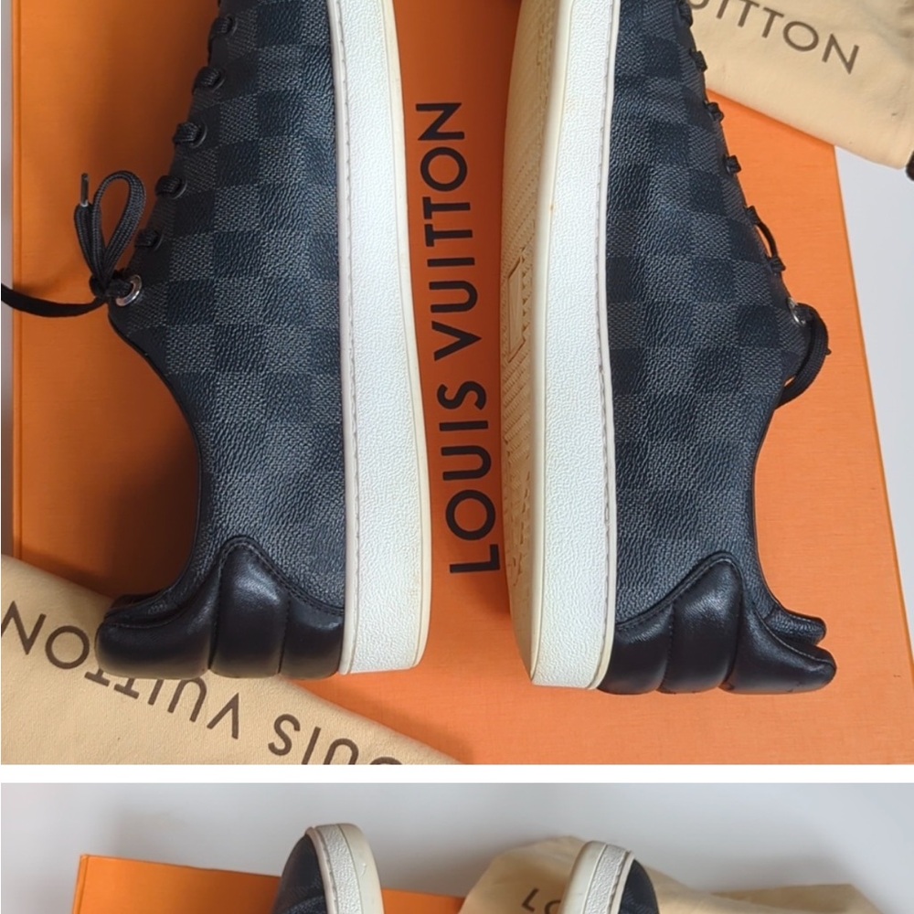 Stylish black White Louis Vuitton Sneakers size 12 European size - Picture 5 of 8